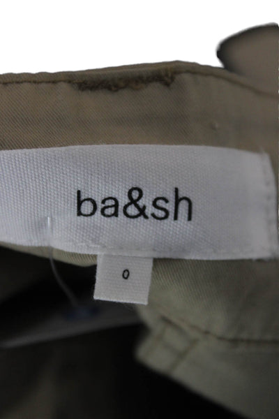 Ba&Sh Women Hot Pants Beige Cotton Size 2