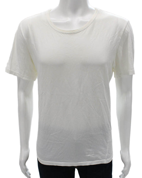 Boss Hugo Boss Mens T-Shirt White Cotton Crew Neck Short Sleeve Size L