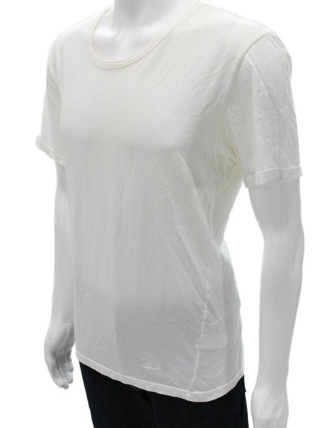 Boss Hugo Boss Mens T-Shirt White Cotton Crew Neck Short Sleeve Size L