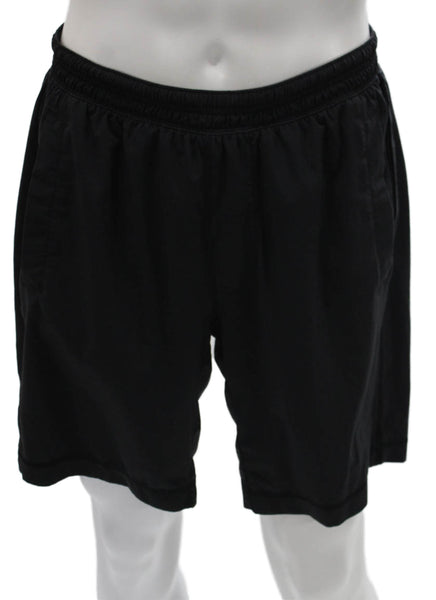 Lululemon Mens Athletic Black Polyester Shorts Size L