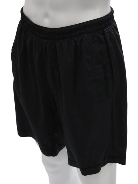 Lululemon Mens Athletic Black Polyester Shorts Size L