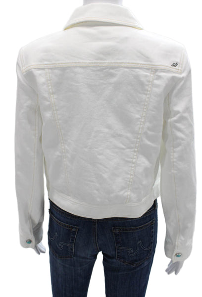 Cinq A Sept Women Basic White Button Jacket Size M