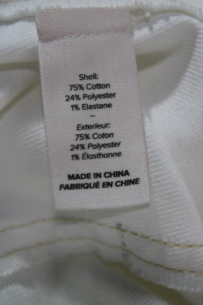 Cinq A Sept Women Basic White Button Jacket Size M