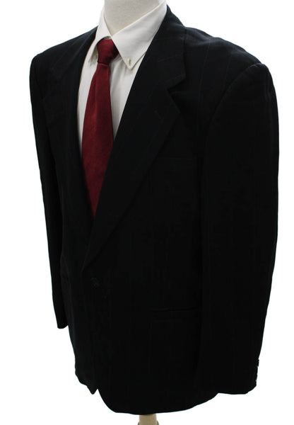 Istante Mens Wool Blend Striped Jacket Black Size 38