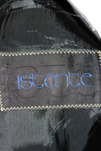 Istante Mens Wool Blend Striped Jacket Black Size 38