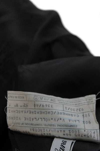 Ermenegildo Zegna Mens Black Wool Striped Jacket Size 52