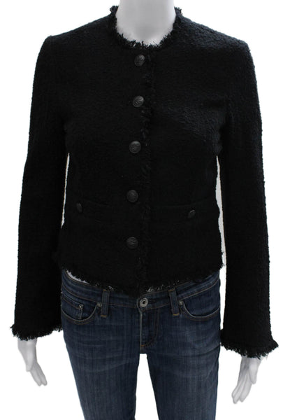Rag & Bone Womens Basic Jacket Black Button Long Sleeve Size 00