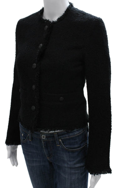 Rag & Bone Womens Basic Jacket Black Button Long Sleeve Size 00