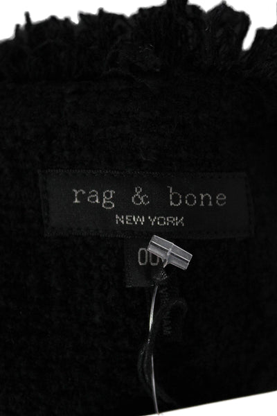 Rag & Bone Womens Basic Jacket Black Button Long Sleeve Size 00