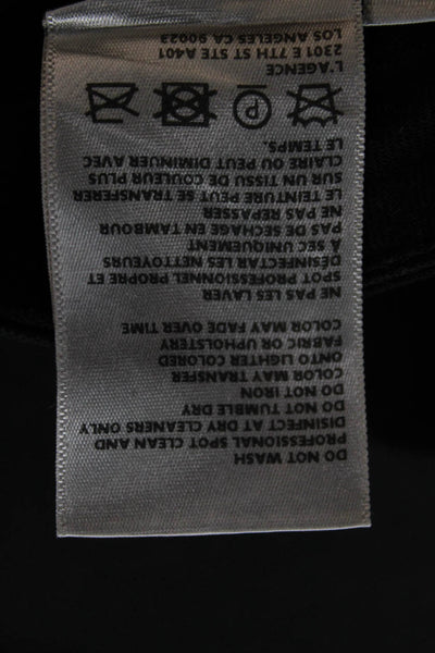 L'Agence Womens Cropped Black Mid Rise Cotton Blend Jeans Button Size 23