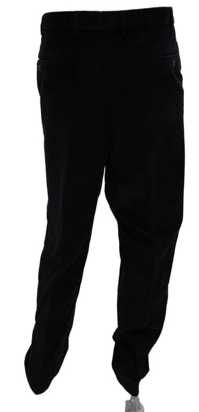 Hiltl Mens Dress Pants Black Corduroy Button Size 40