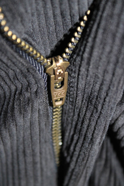 Hiltl Mens Dress Pants Black Corduroy Button Size 40