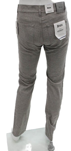 Brax Feel Good Mens Gray Chino Pants Polyester Button Size 30