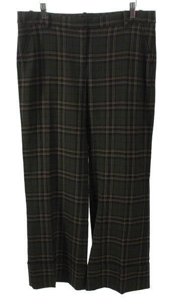 Tara Jarmon Womens Dress Pants Plaid Multicolor Polyester Zip Size 42