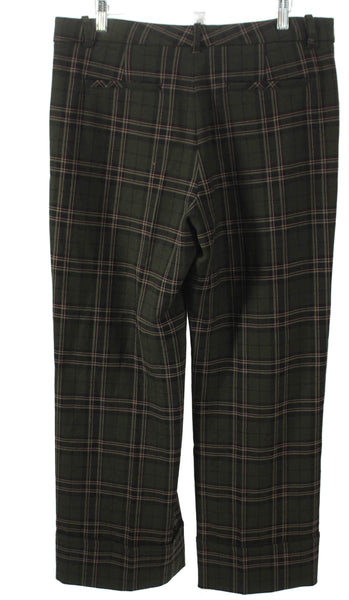 Tara Jarmon Womens Dress Pants Plaid Multicolor Polyester Zip Size 42