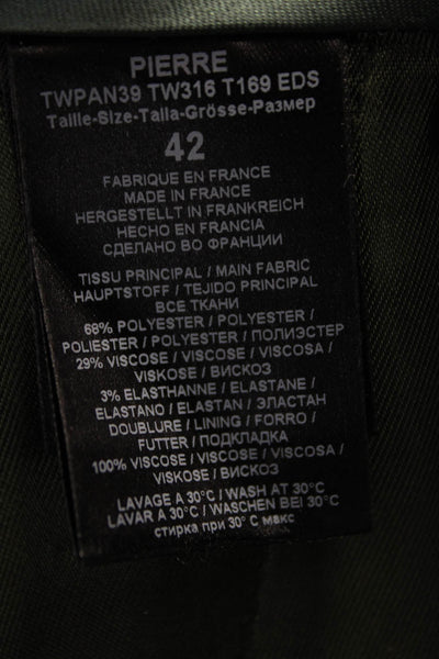 Tara Jarmon Womens Dress Pants Plaid Multicolor Polyester Zip Size 42