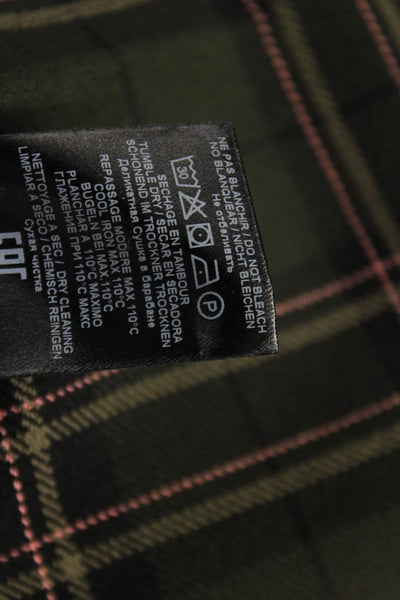 Tara Jarmon Womens Dress Pants Plaid Multicolor Polyester Zip Size 42