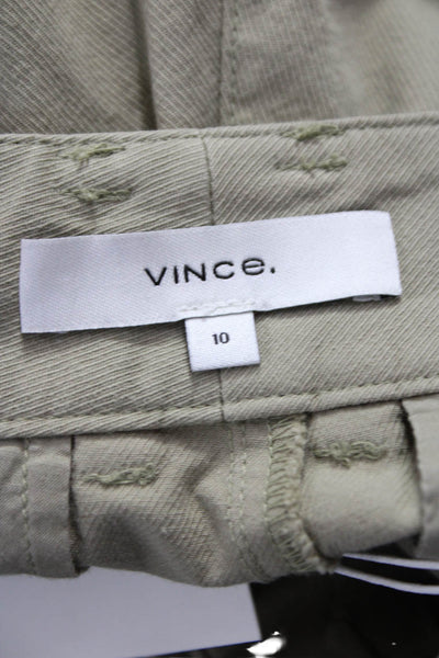 Vince Women Chino Pants Beige Cotton Size 10