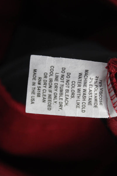 Elliott Lauren Womens Red Dress Pants Viscose Pull On Inseam 29 Size 14