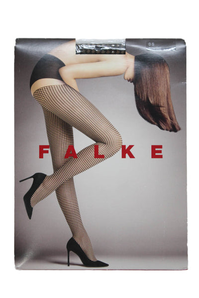Falke Womens Houndstooth Fashion Stockings Tights Beige Size S