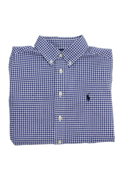 Polo Ralph Lauren Boys Long Sleeves Button Down Plaid Shirt Size 10
