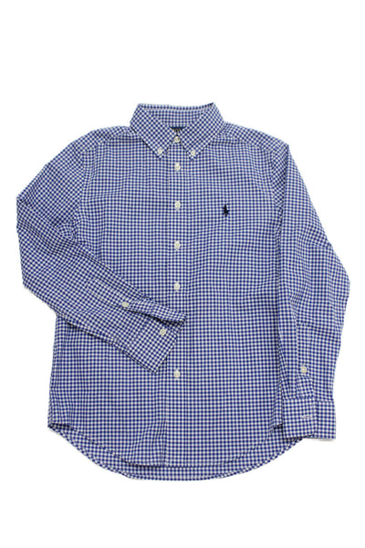 Polo Ralph Lauren Boys Long Sleeves Button Down Plaid Shirt Size 10