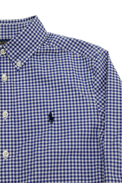 Polo Ralph Lauren Boys Long Sleeves Button Down Plaid Shirt Size 10