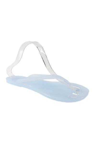 Jeffrey Campbell Womens Thong Slide On Flip Flop Sandals Ice Blue Size 7