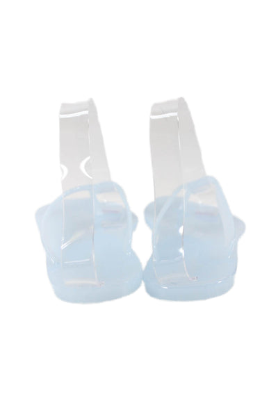 Jeffrey Campbell Womens Thong Slide On Flip Flop Sandals Ice Blue Size 7
