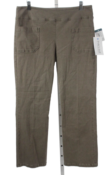 Elliott Lauren Womens Chino Pants Green Cotton T400 Elastane Size 12