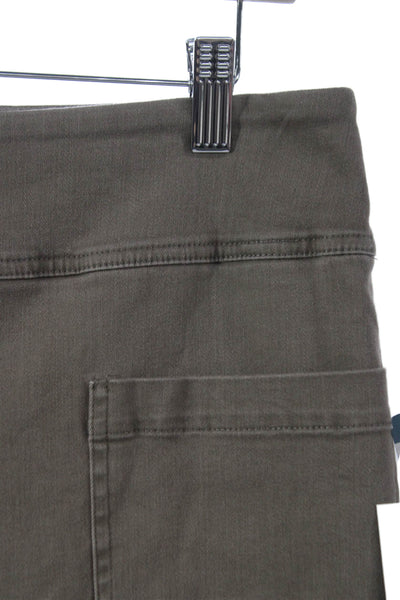 Elliott Lauren Womens Chino Pants Green Cotton T400 Elastane Size 12