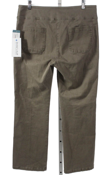 Elliott Lauren Womens Chino Pants Green Cotton T400 Elastane Size 12