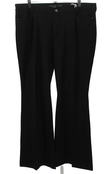 Dream Luxury Womens Dress Pants Black Button Polyamide Size 14