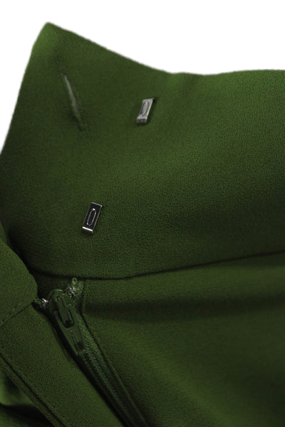 Tara Jarmon Women Dress Pants Green Polyester Zip Size 10