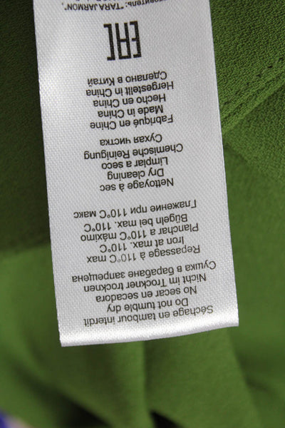Tara Jarmon Women Dress Pants Green Polyester Zip Size 10