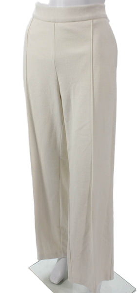 Mac Collection Women Dress Pants Beige Cotton Pull On Size 14