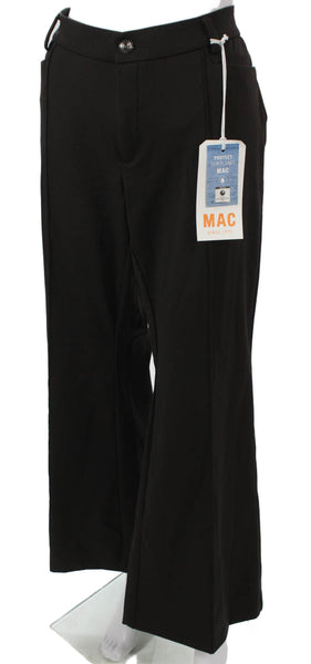 Dream Luxury Womens Dress Pants Black Button Polyamide Size 12