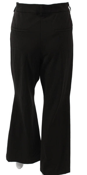 Dream Luxury Womens Dress Pants Black Button Polyamide Size 12