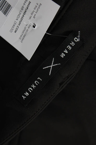 Dream Luxury Womens Dress Pants Black Button Polyamide Size 12