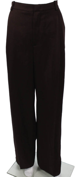 Vince Womens Dress Pants Brown Triacetate Zip Inseam 32 Size 10