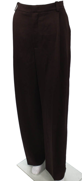Vince Womens Dress Pants Brown Triacetate Zip Inseam 32 Size 10