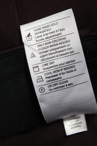 Vince Womens Dress Pants Brown Triacetate Zip Inseam 32 Size 10