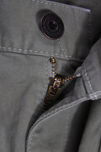 Moussy Women Cargo Pants Green Cotton Button Inseam 29 Size 30