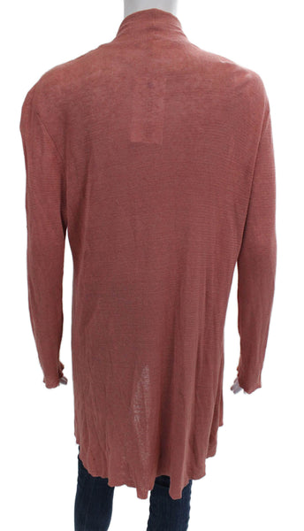 Eileen Fisher Women Organic Linen Pink Cardigan Size M