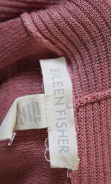 Eileen Fisher Women Organic Linen Pink Cardigan Size M
