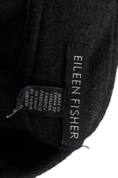 Eileen Fisher Women Dress Pants Gray Viscose Zip Size M