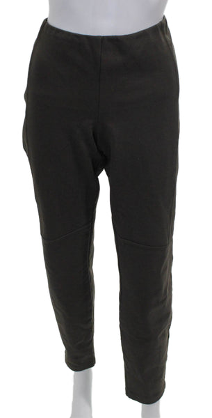 Eileen Fisher Womens Ankle Leggings Black Rayon Solid Size M
