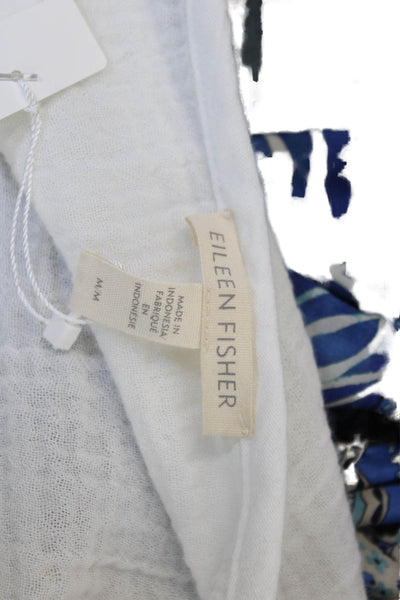 Eileen Fisher Women Basic Short Sleeve Cotton Round Neck T-Shirt White Size M