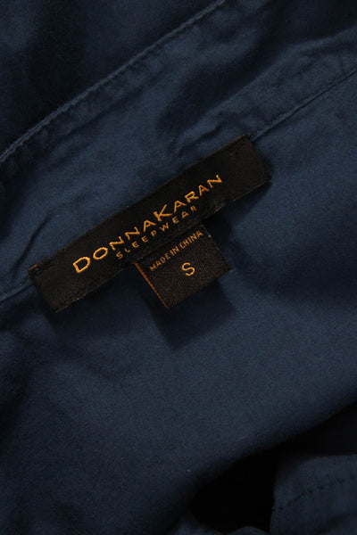 Donna Karan Sleepwear Womens Long Sleeves Night Gown Blue Size Small