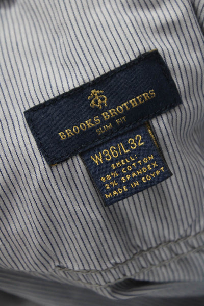 Brooks Brothers Mens Chino Pants Gray Size 36